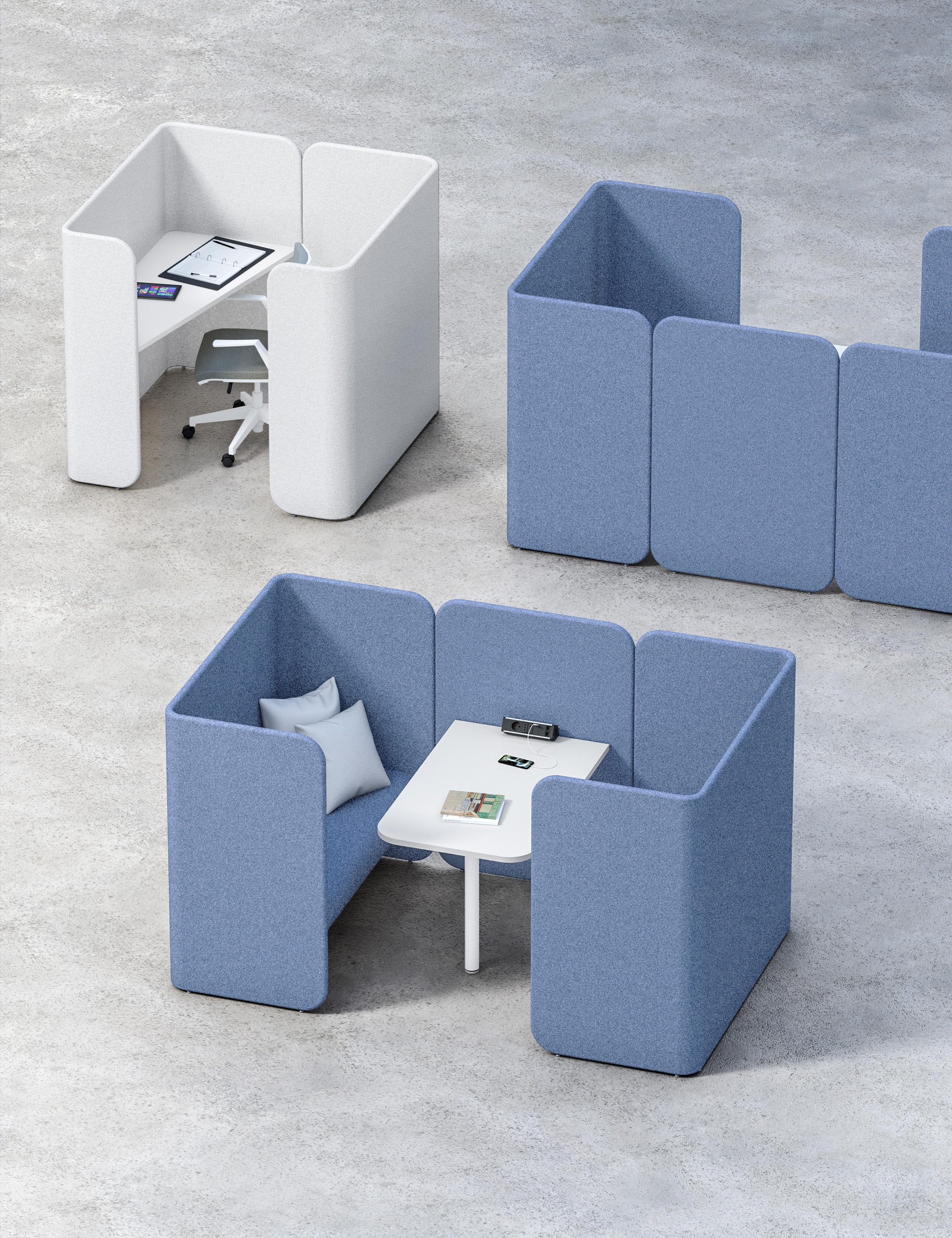 办公屏风|屏风工作站|办公家具|开云中国家具|Hug Modular Pods 工作卡位