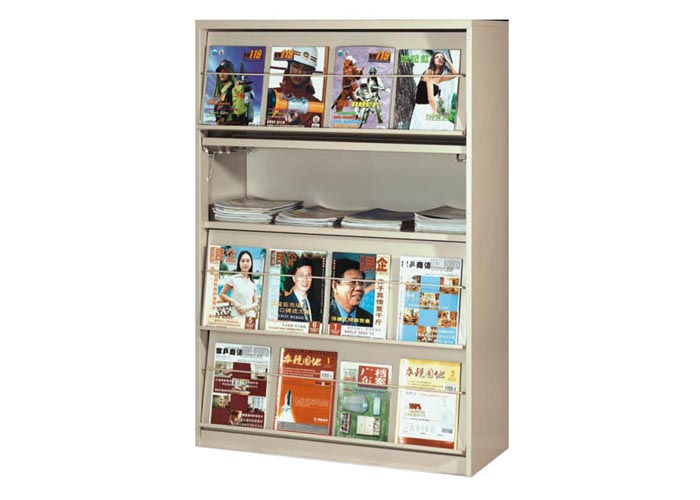 [图书馆家具|期刊架、杂志柜|办公家具|开云中国家具|四层单面期刊架]