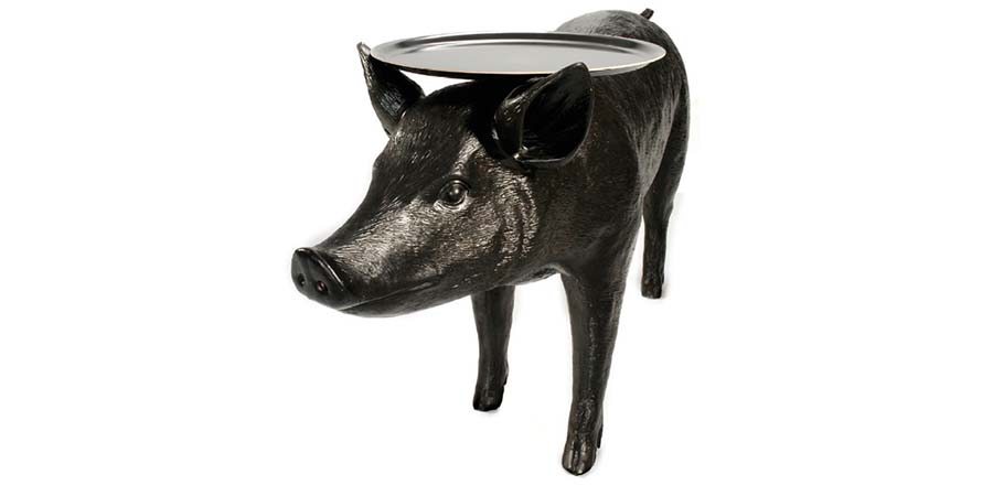 [开云手机入口 - 灯饰|台灯|办公家具|开云中国家具|荷兰 Moooi Pig Table 黑豬邊桌]